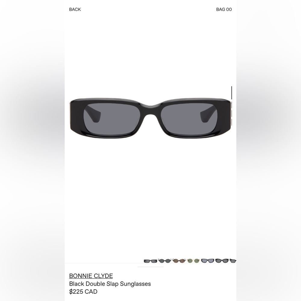 Bonnie Clyde Black Double Slap Sunglasses